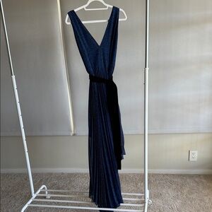 Alice + Olivia Navy Asymmetrical Dress